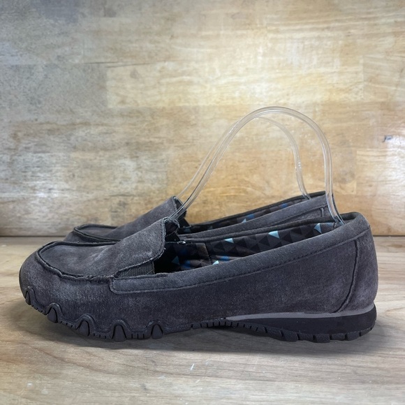 Skechers Memory Foam Womens Size 9 Suede Leather Chocolate Loafers Shoes 49324 - Picture 3 of 8
